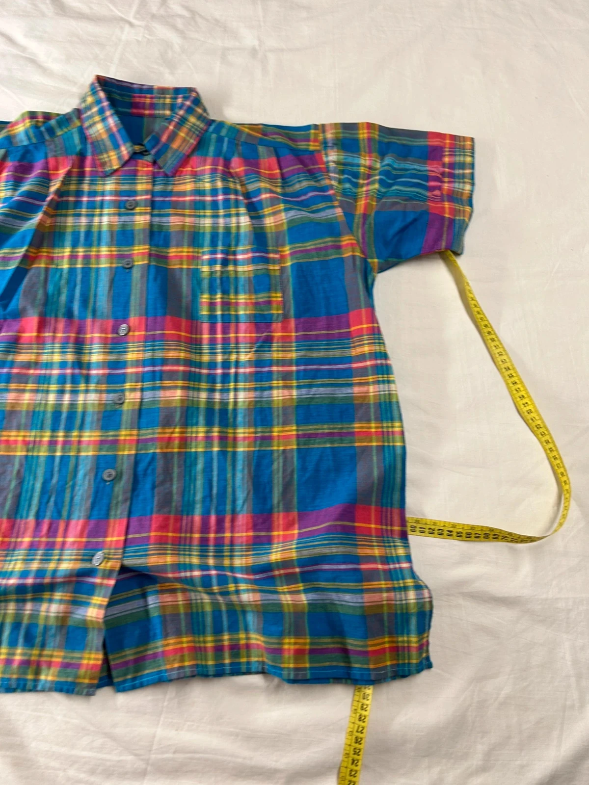 Chemise à carreaux vintage multicolore – photo 3